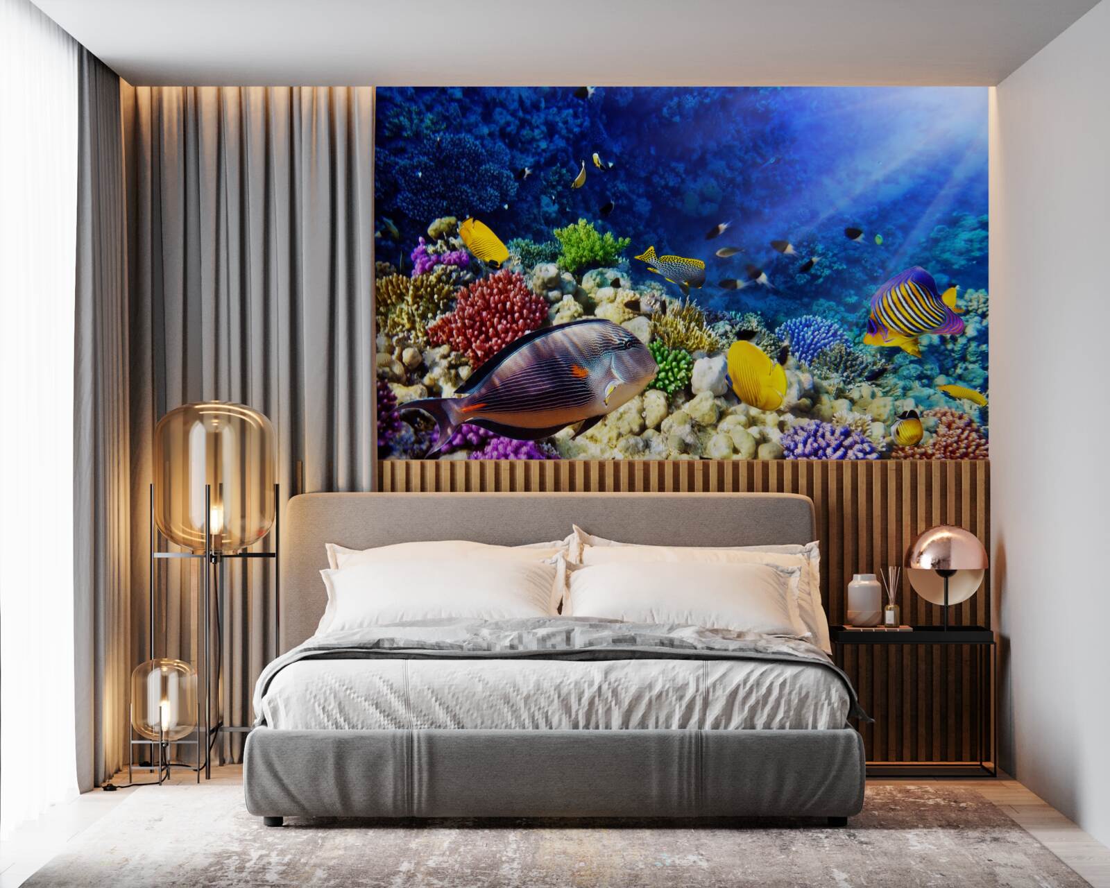 Papier peint créatures marines sous le soleil