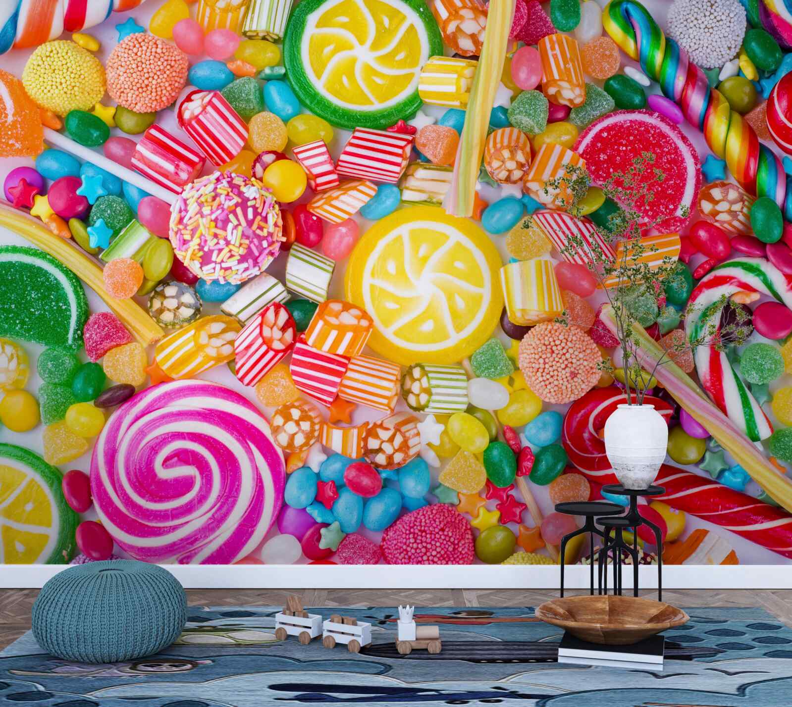 Papier peint bonbons juteux