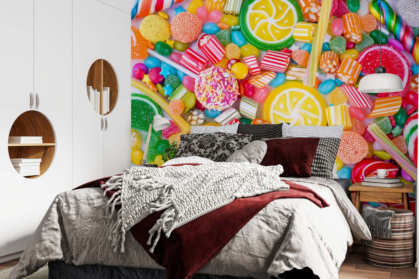 Papier peint bonbons juteux