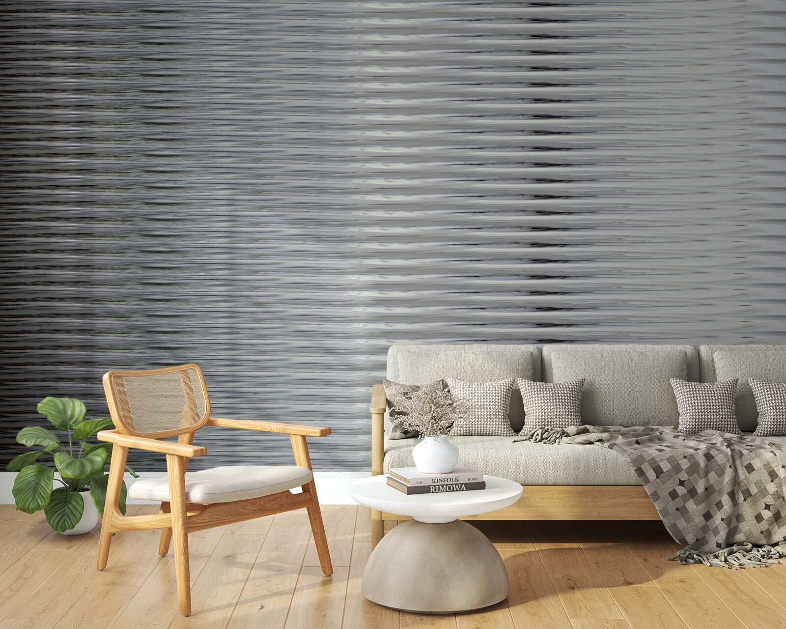 Papier peint dégradé de bandes horizontales