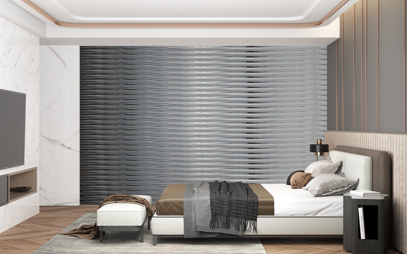 Papier peint dégradé de bandes horizontales