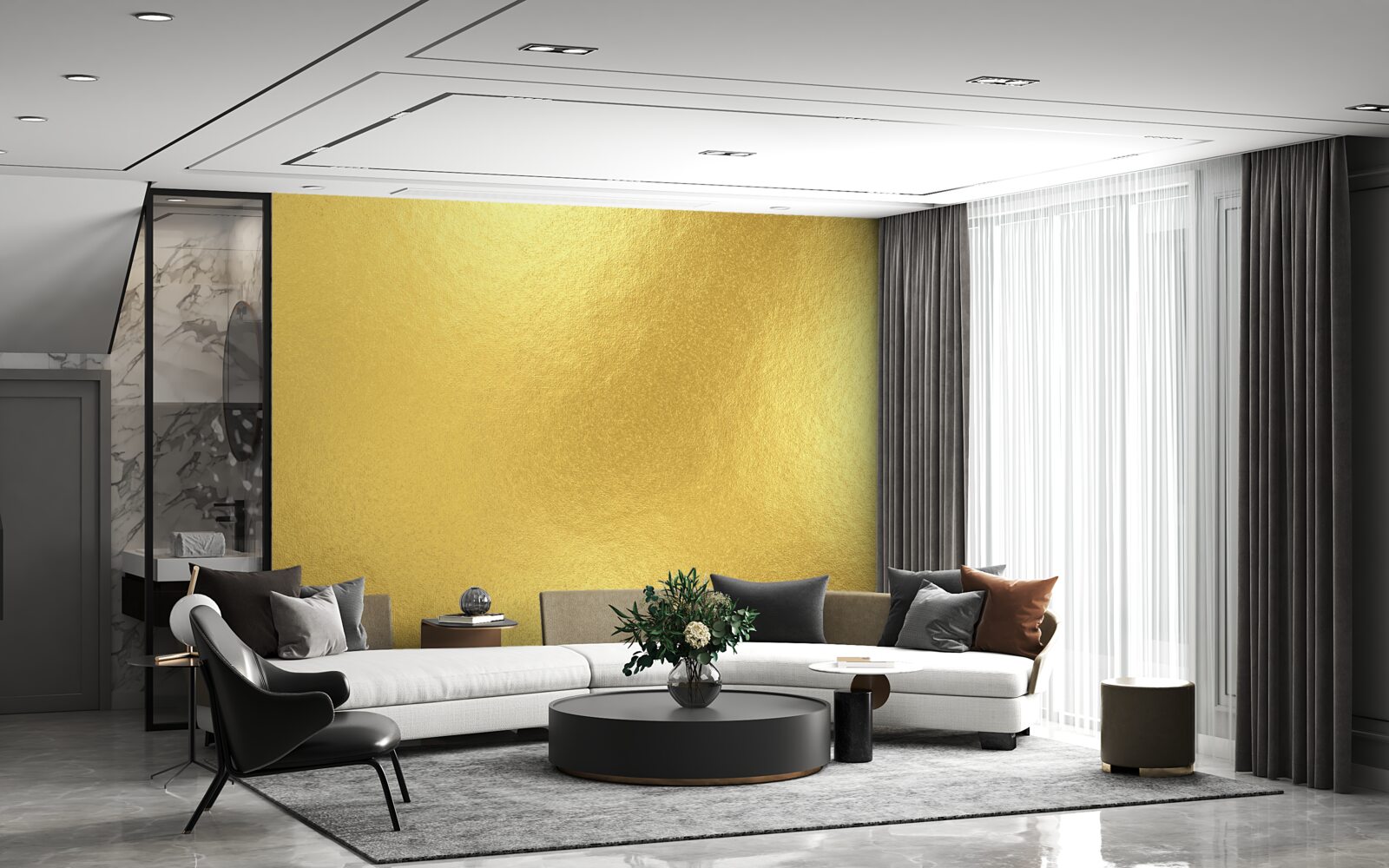 Papier peint le soleil par la fenêtre quand il pleut