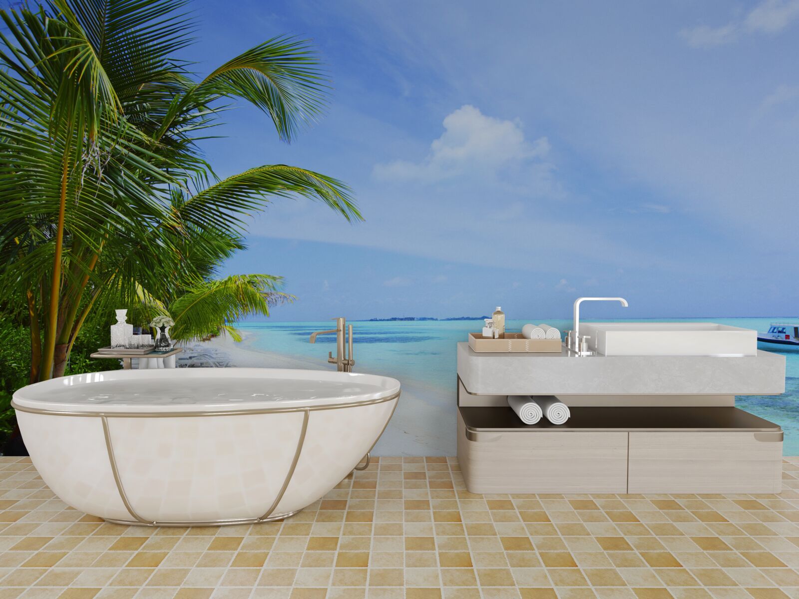 Papier peint les eaux turquoises des côtes tropicales