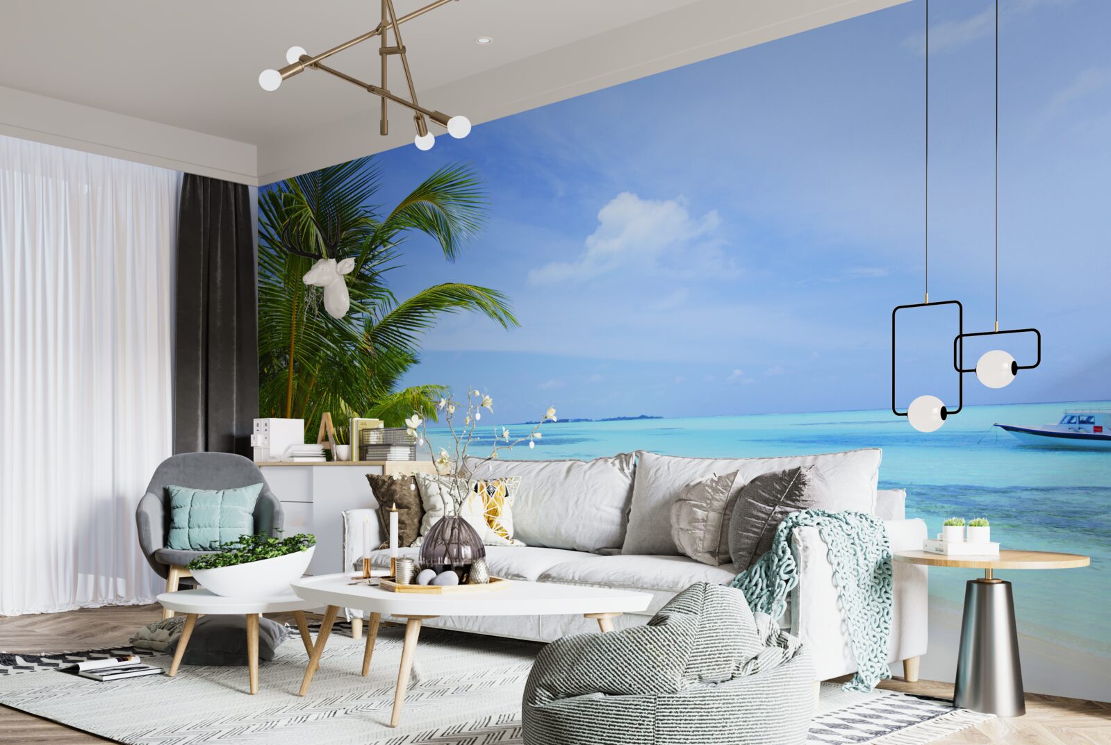 Papier peint les eaux turquoises des côtes tropicales