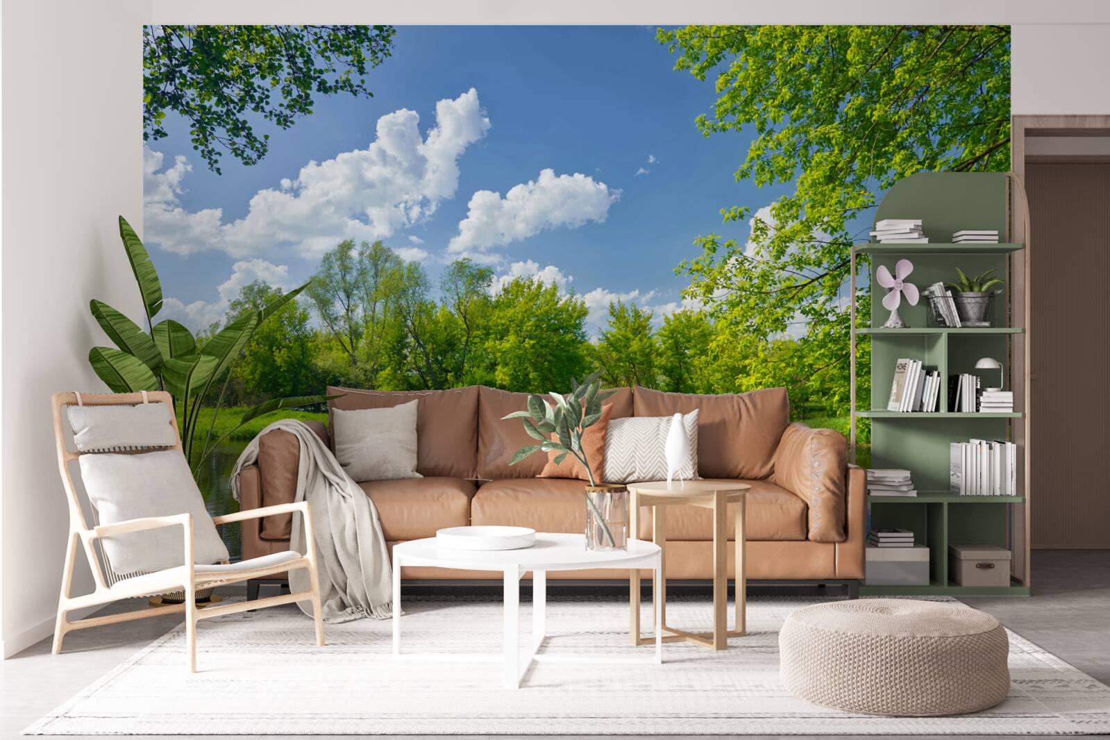 Papier peint les eaux calmes de la rivière des forêts