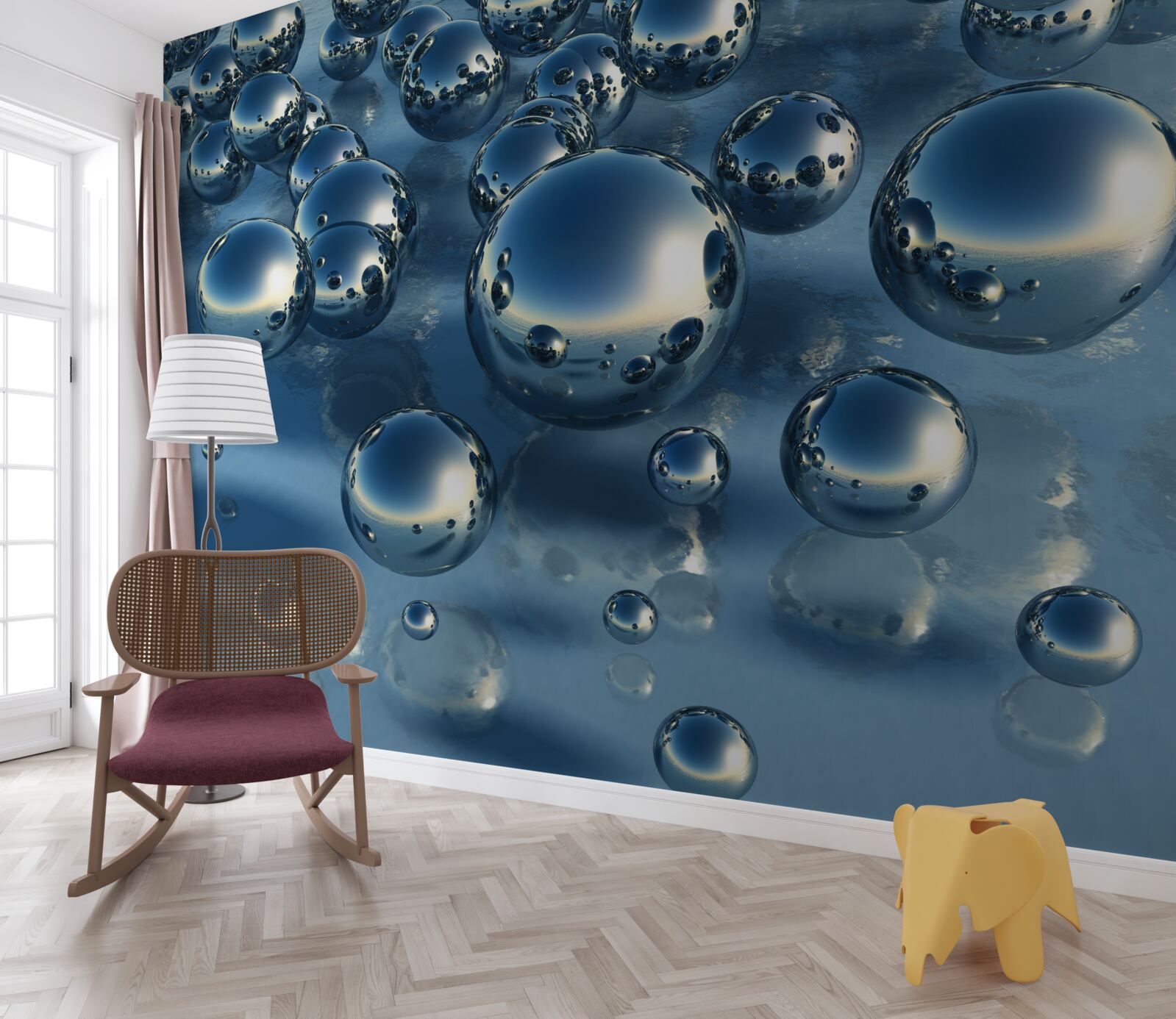 Papier peint abstraction de grosses gouttes de pluie