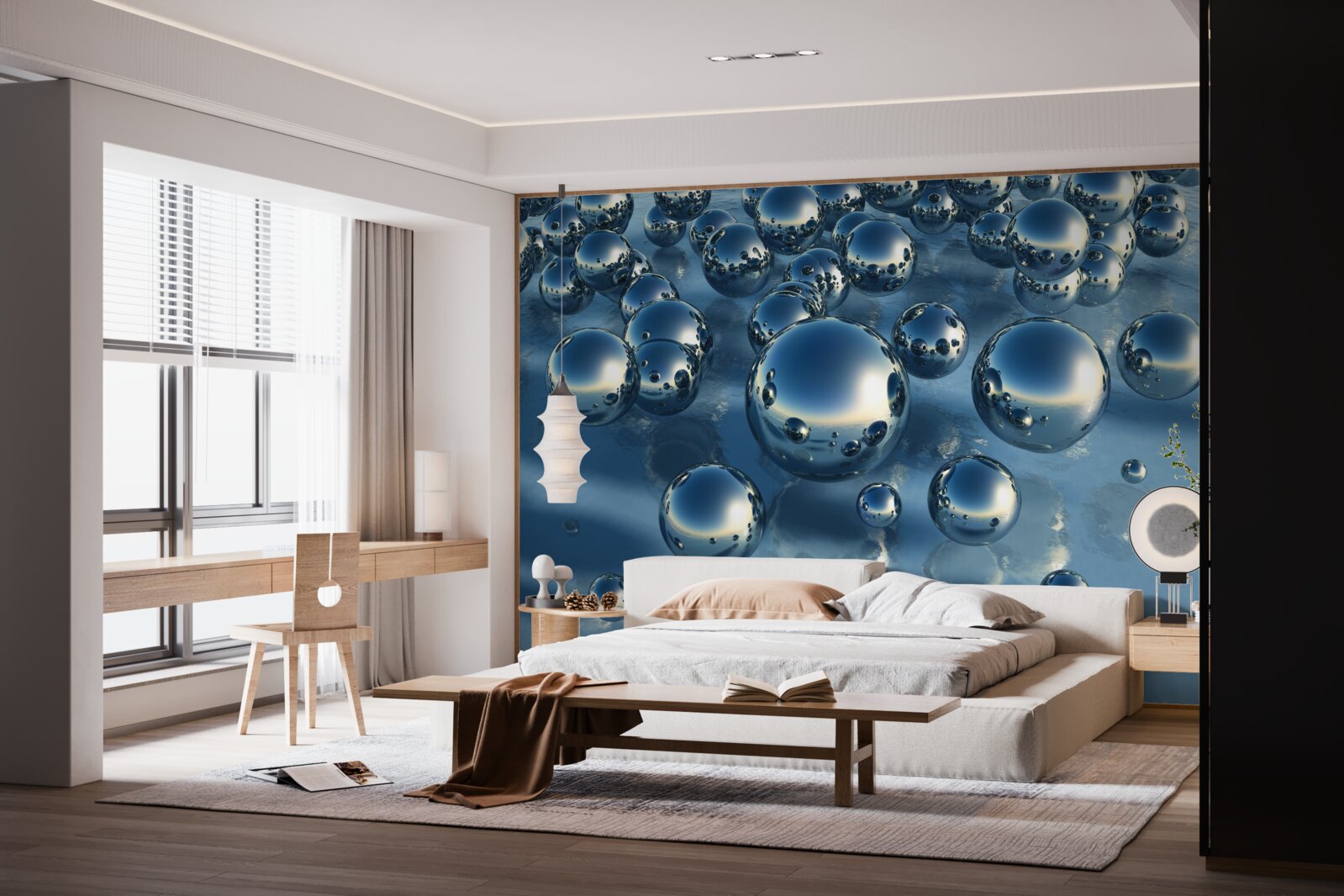 Papier peint abstraction de grosses gouttes de pluie