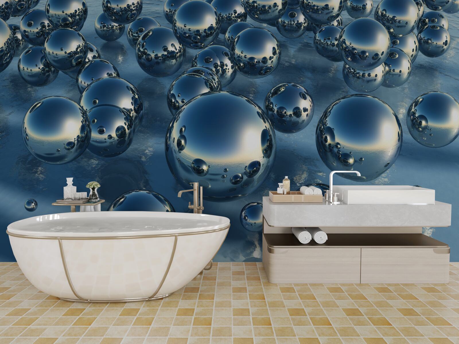 Papier peint abstraction de grosses gouttes de pluie