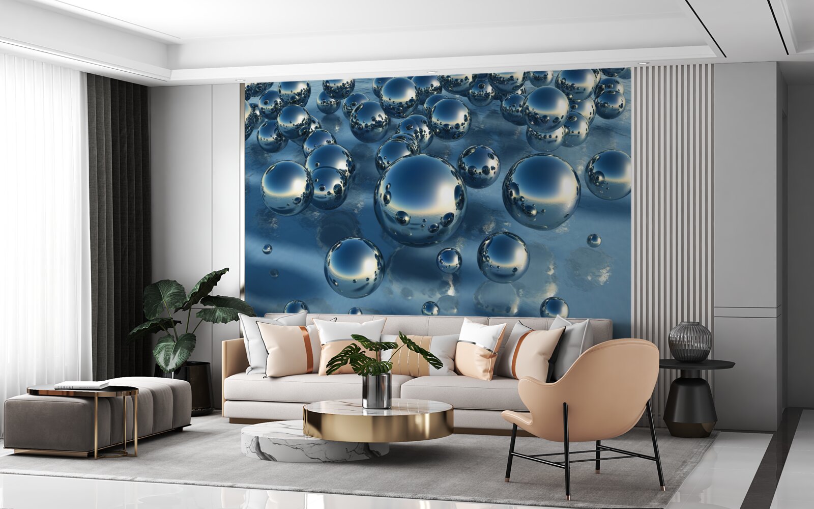 Papier peint abstraction de grosses gouttes de pluie