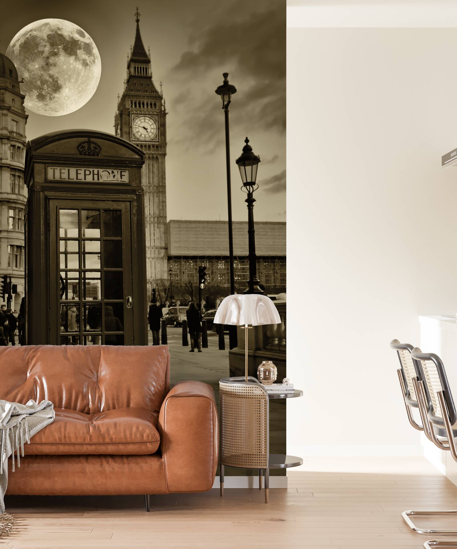 Papier peint cabine téléphonique près de Big Ben