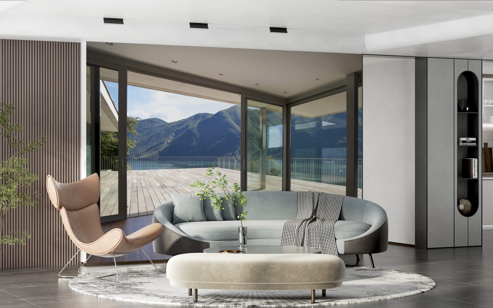 Papier peint magnifique vue panoramique depuis la terrasse