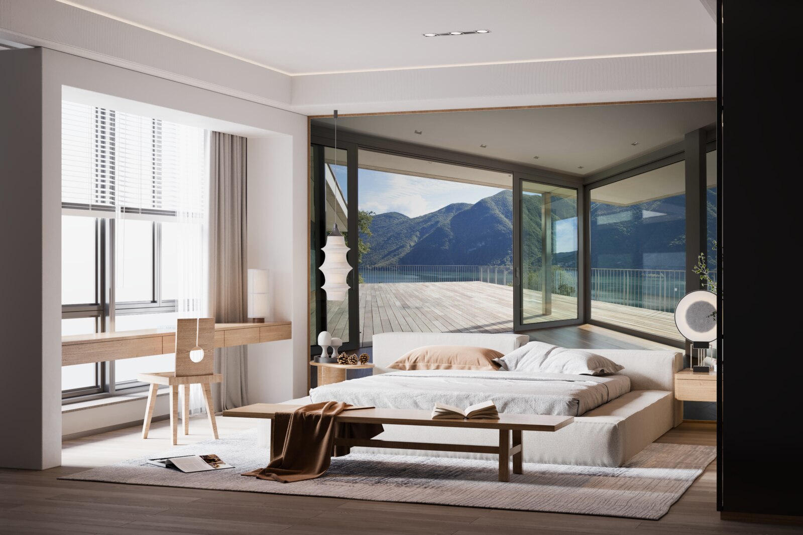 Papier peint magnifique vue panoramique depuis la terrasse