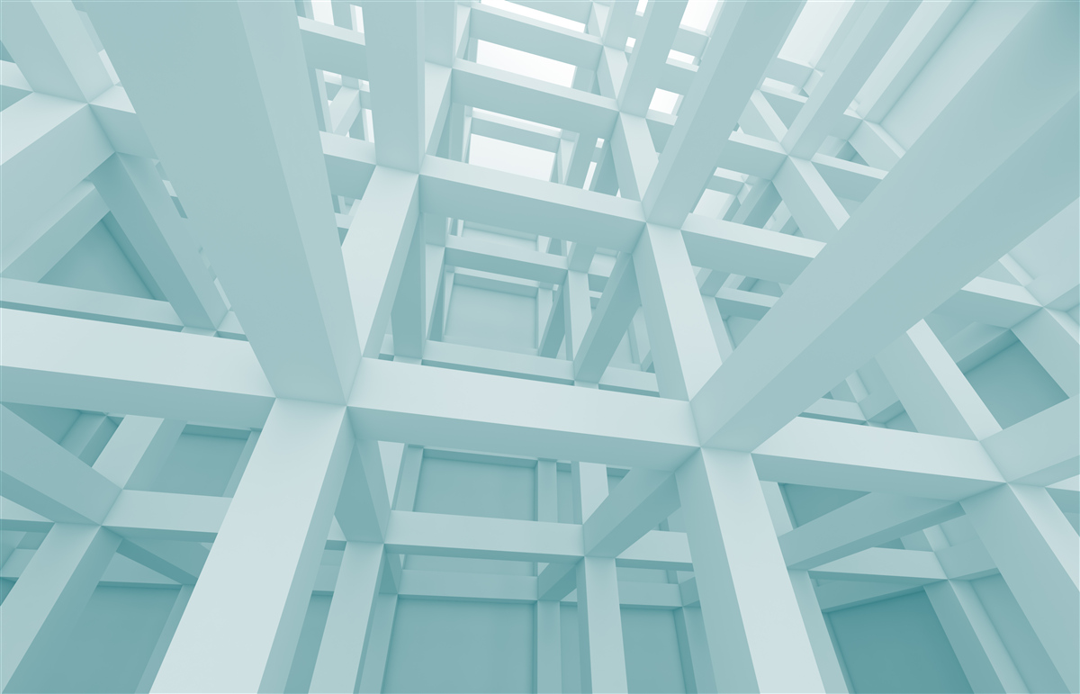 Papier peint formes métalliques abstraites