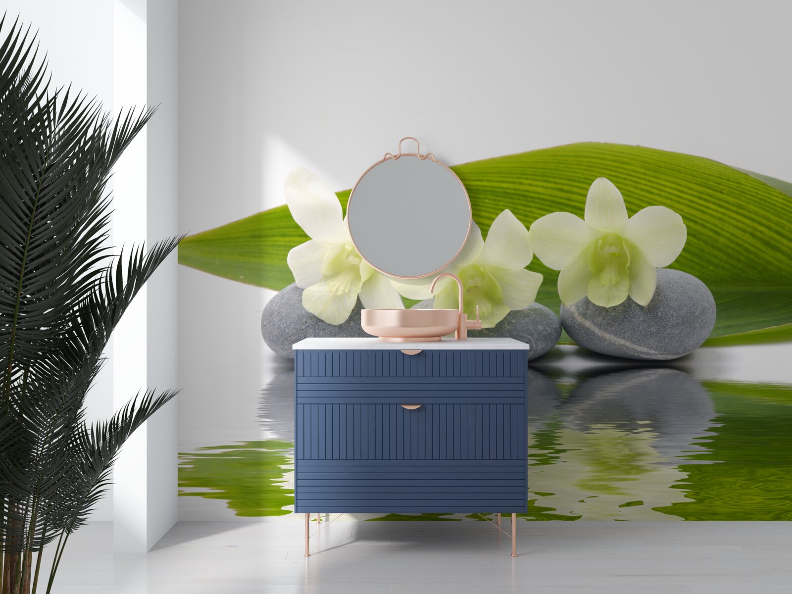 Papier peint ligne à la surface de l'eau