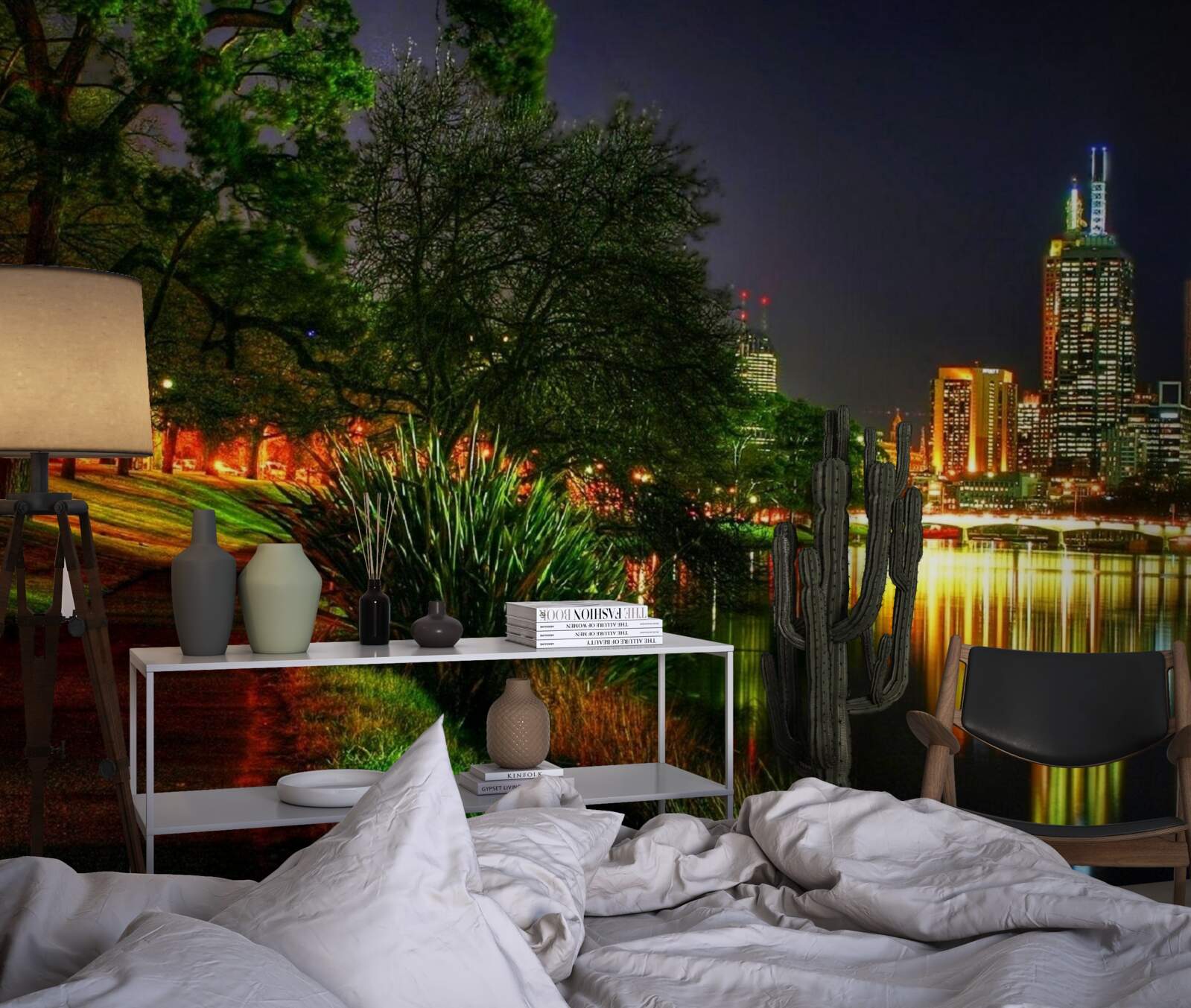 Papier peint talus abandonné le soir