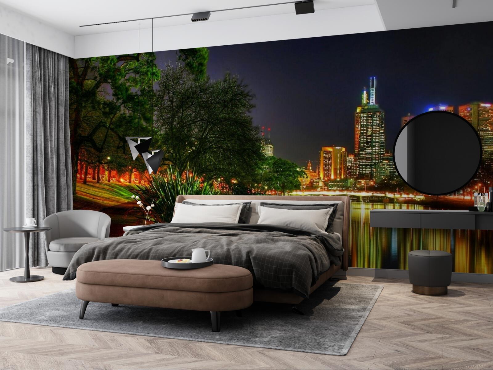 Papier peint talus abandonné le soir