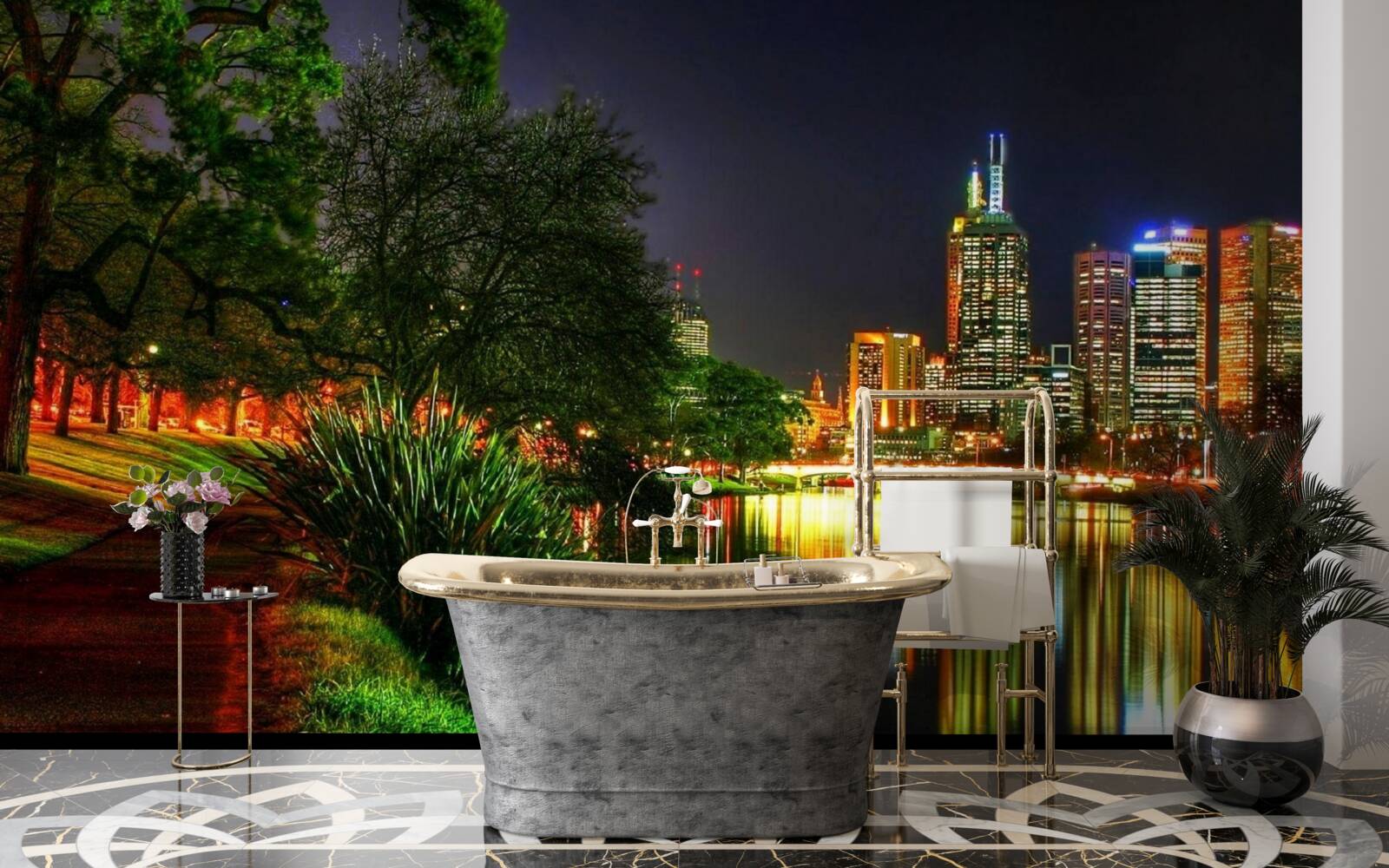 Papier peint talus abandonné le soir