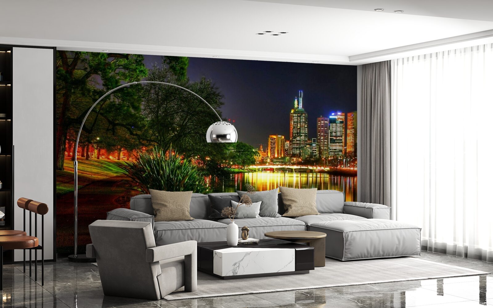 Papier peint talus abandonné le soir