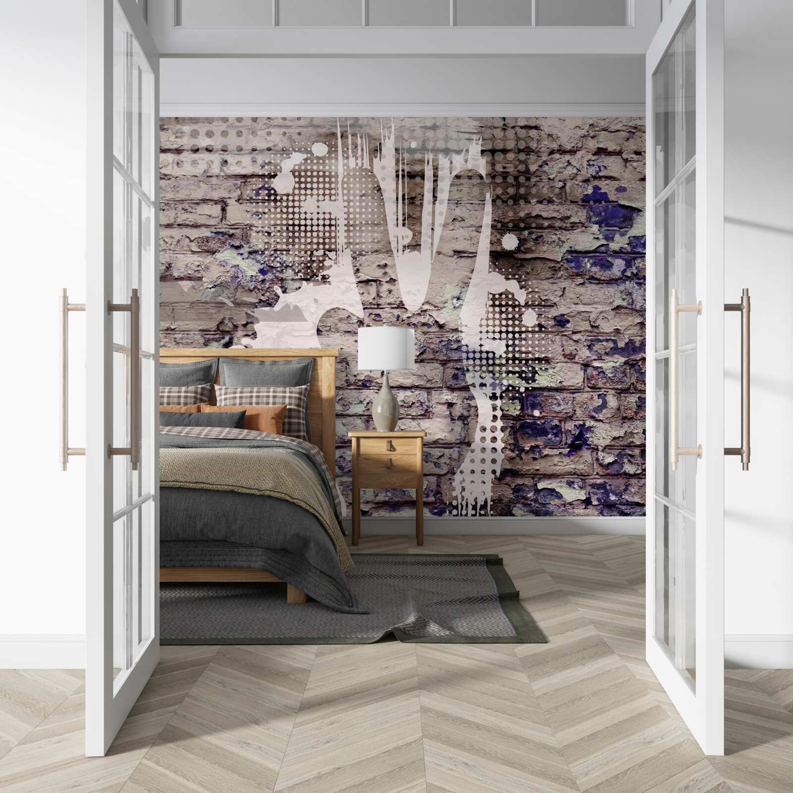 Papier peint l'ombre d'une main sur le mur