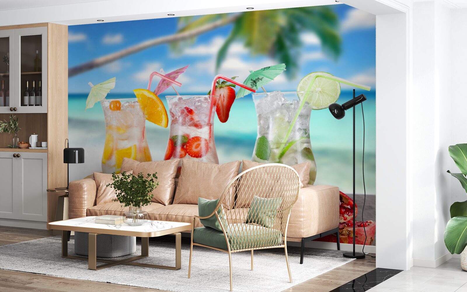 Papier peint boissons à base de fruits exotiques