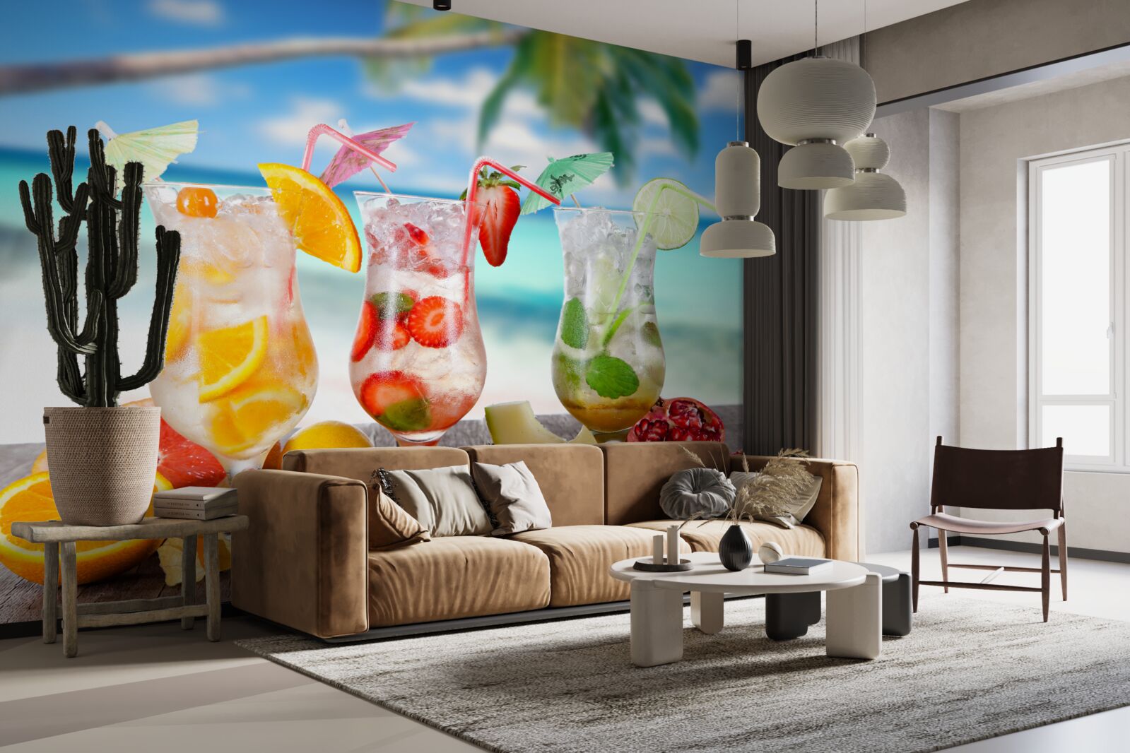 Papier peint boissons à base de fruits exotiques