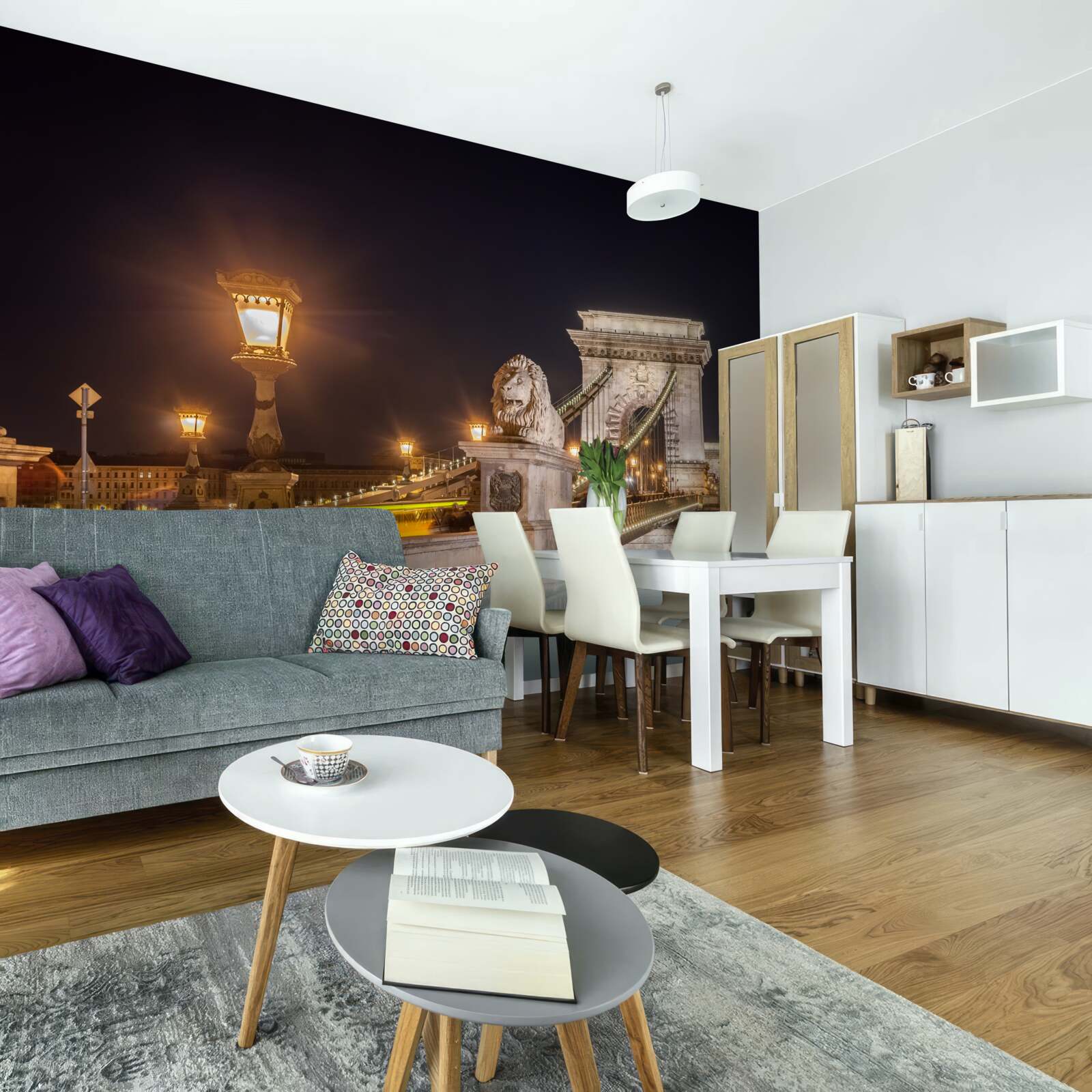 Papier peint talus inhabité et pont détruit