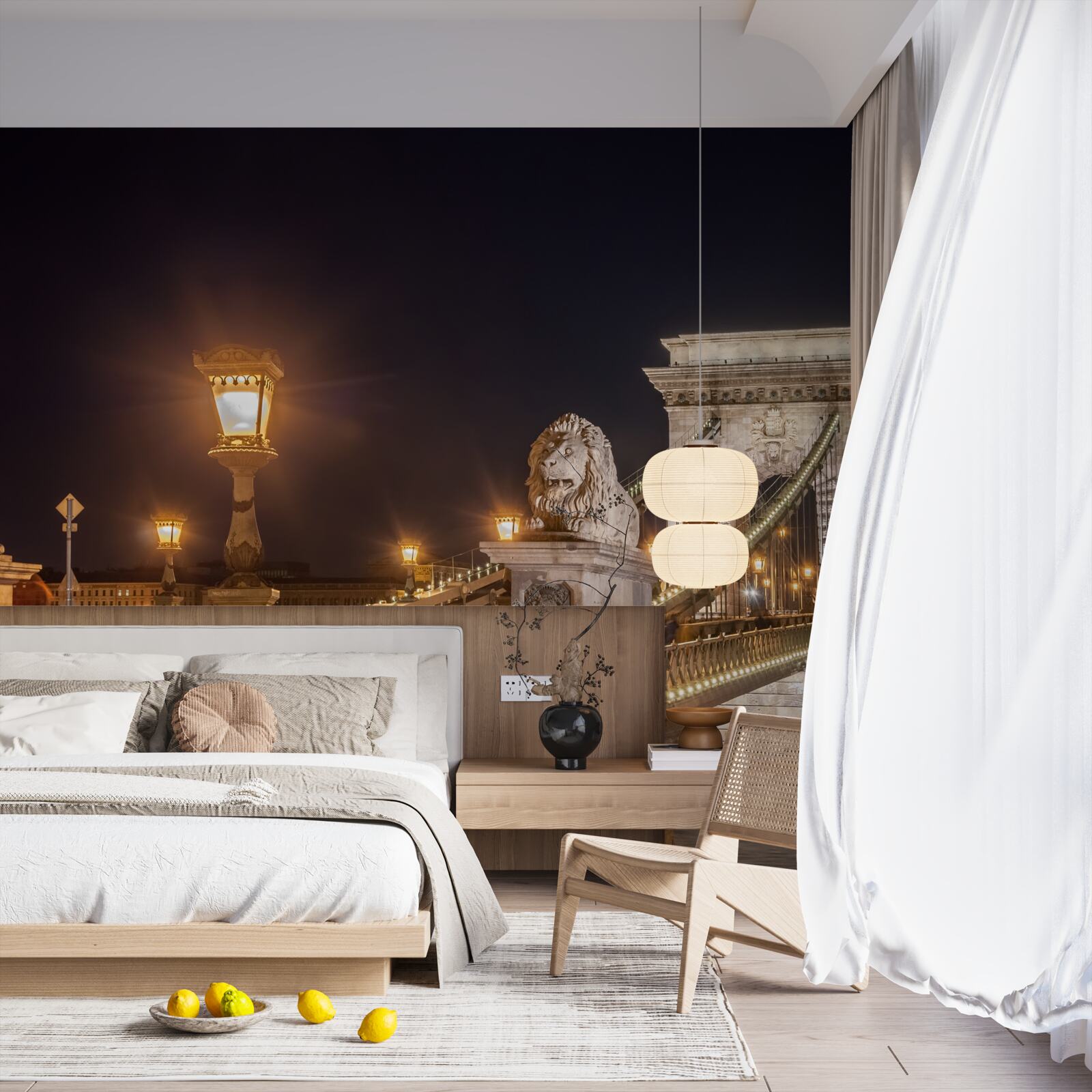 Papier peint talus inhabité et pont détruit