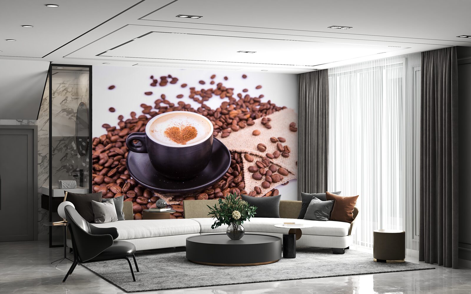 Papier peint une tasse de café bien préparée