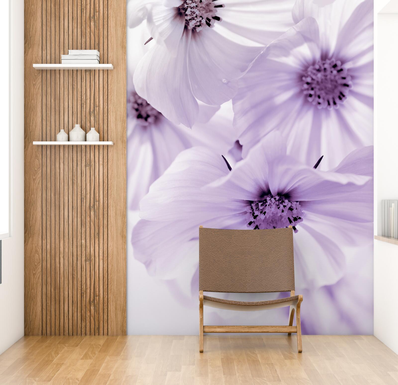 Papier peint gros plan sur des fleurs de lilas aux pétales délicats