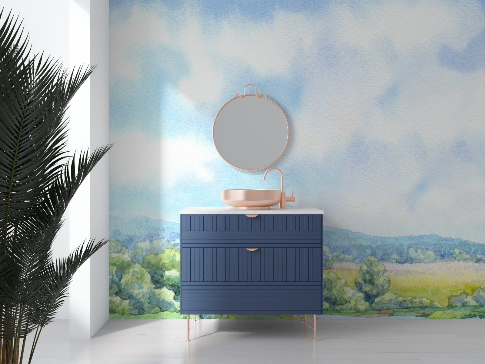 Papier peint une journée ensoleillée dans une prairie pleine de plantes à fleurs