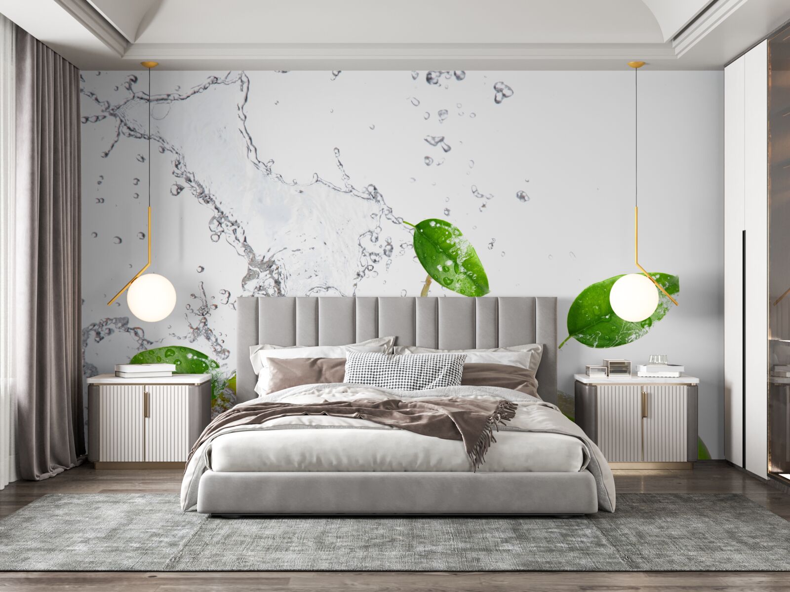 Papier peint fruits de saison et eau de coco