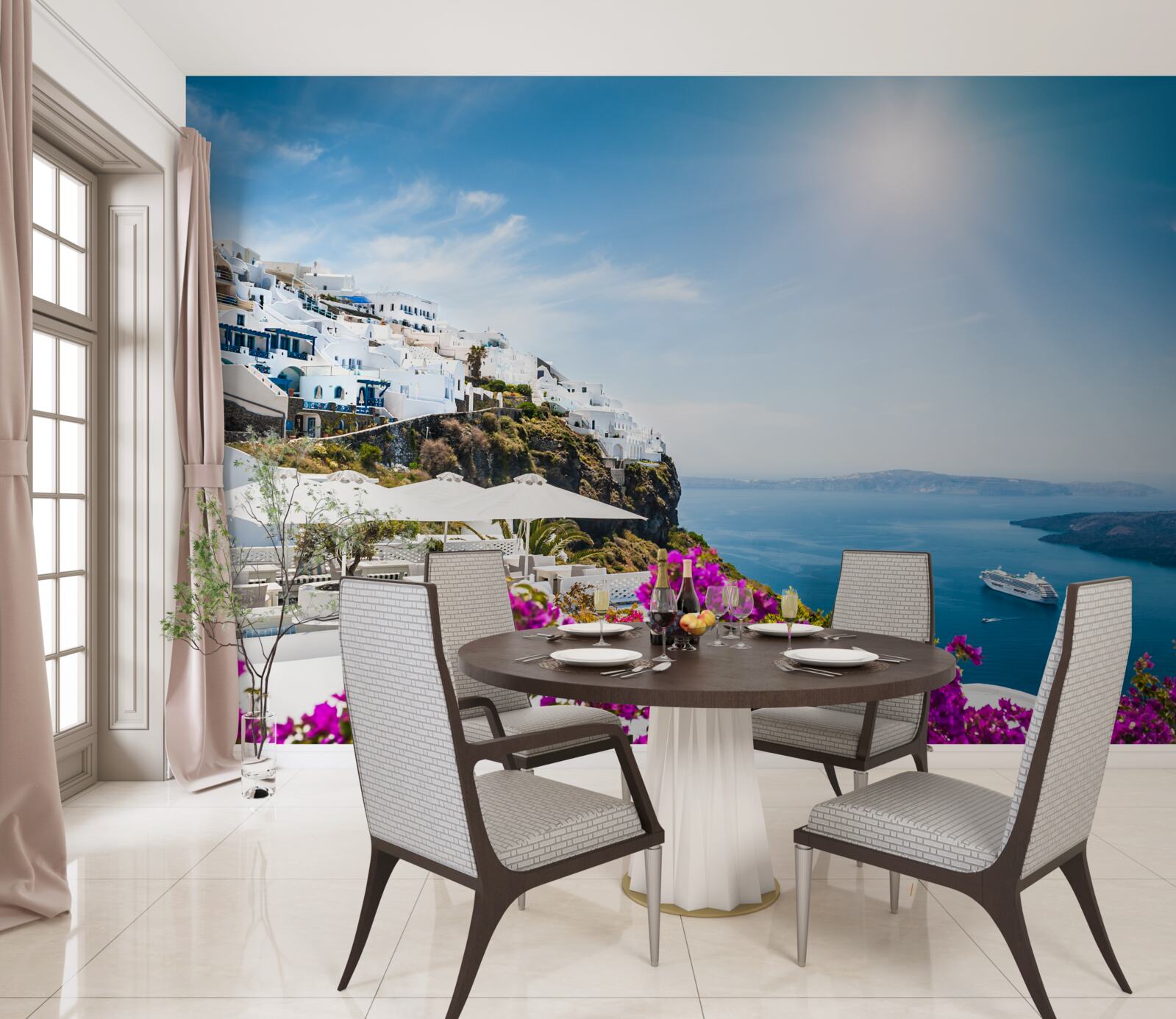 Papier peint le soleil radieux de la grece