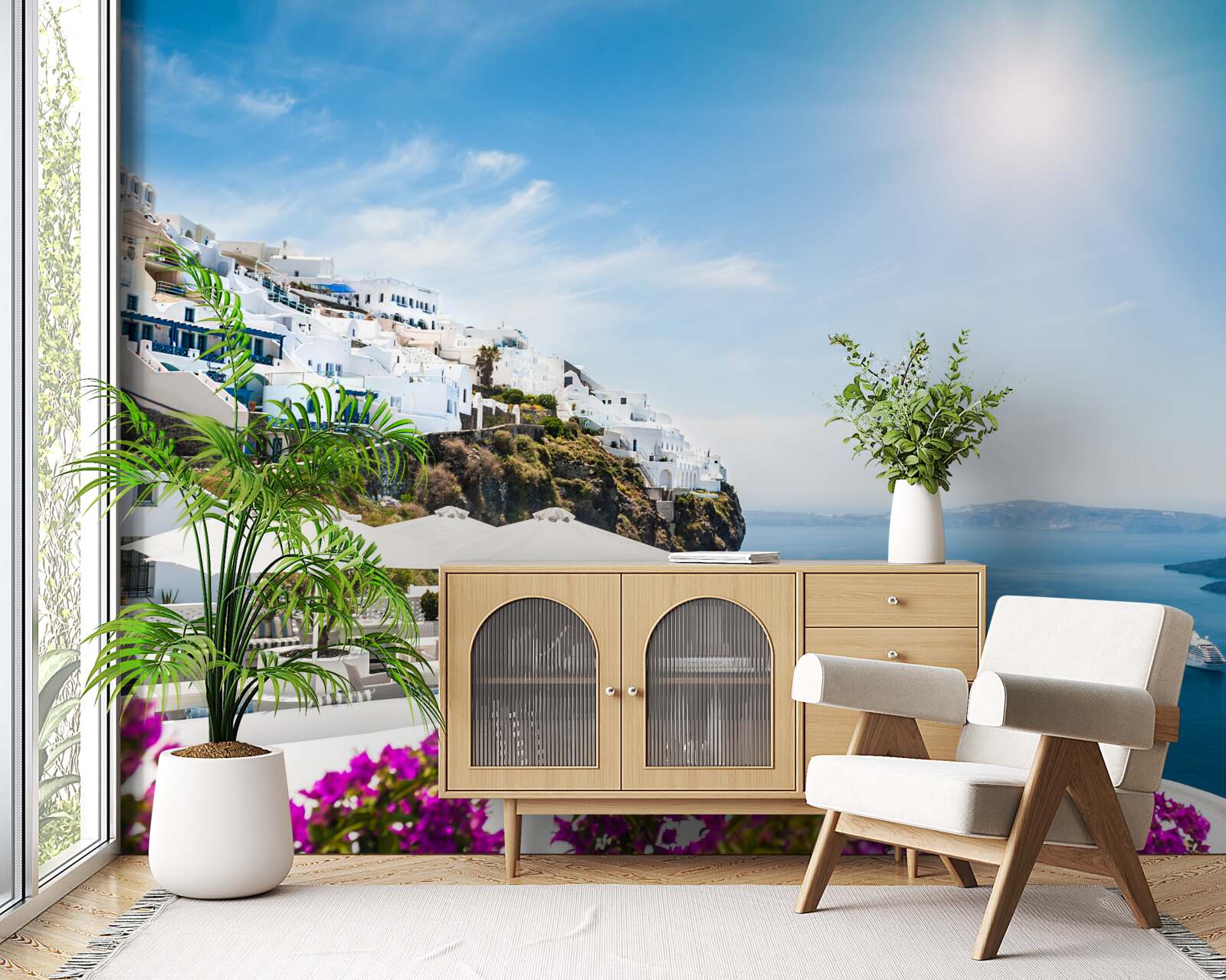 Papier peint le soleil radieux de la grece