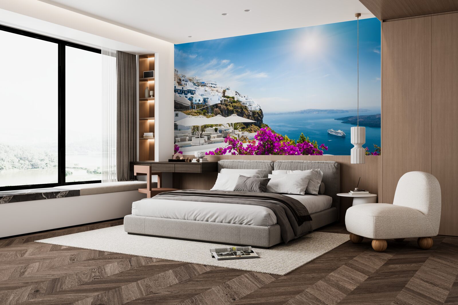 Papier peint le soleil radieux de la grece