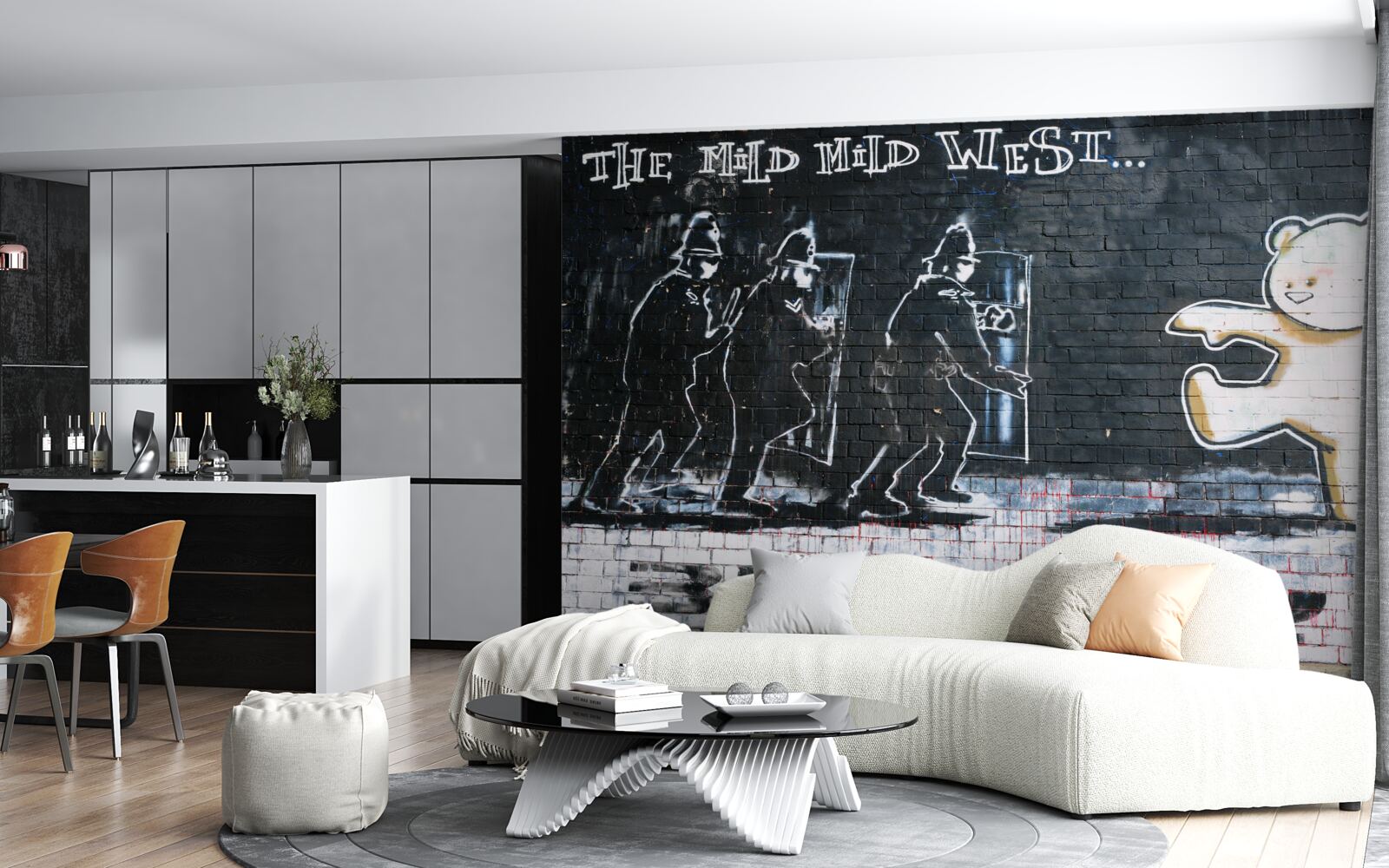 Papier peint affiche appelant à l'opposition