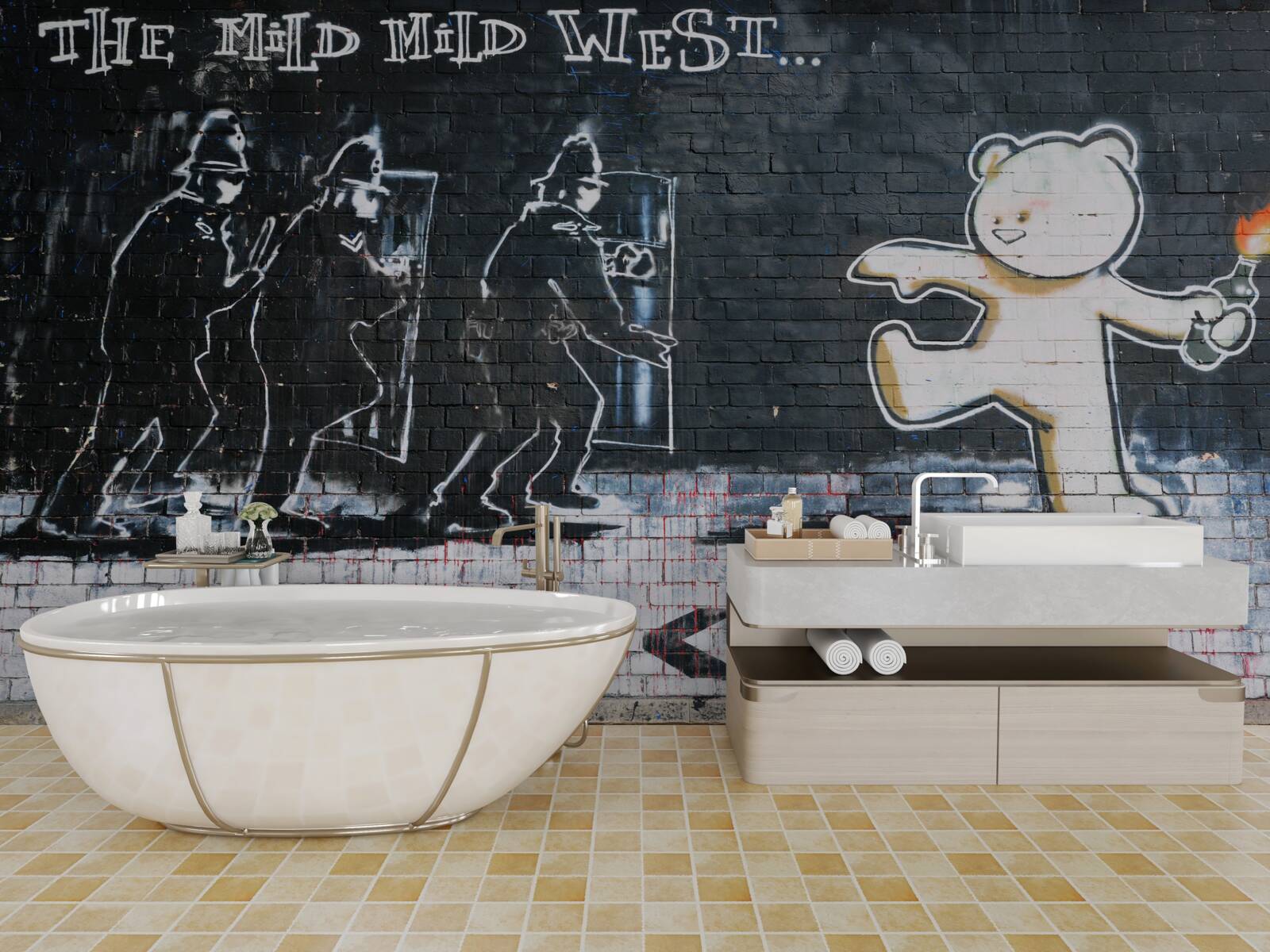 Papier peint affiche appelant à l'opposition