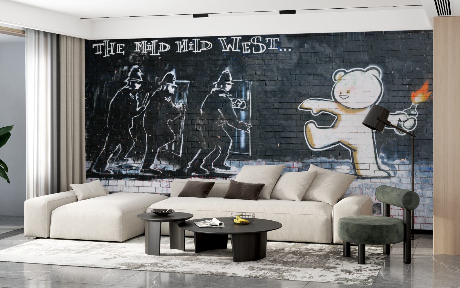 Papier peint affiche appelant à l'opposition