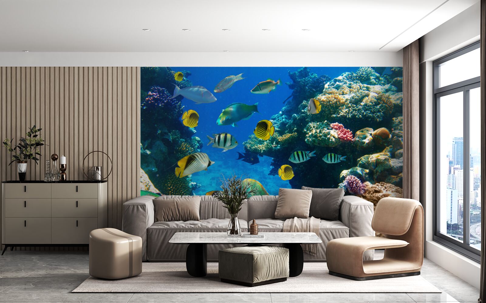 Papier peint des habitants de la mer avisés