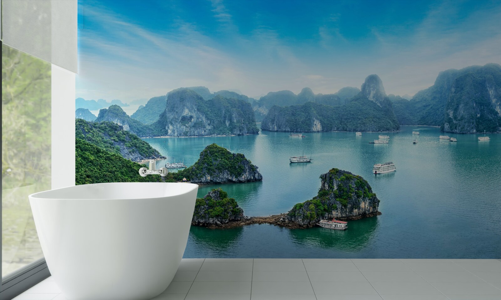 Papier peint belle vue sur les iles emeraude