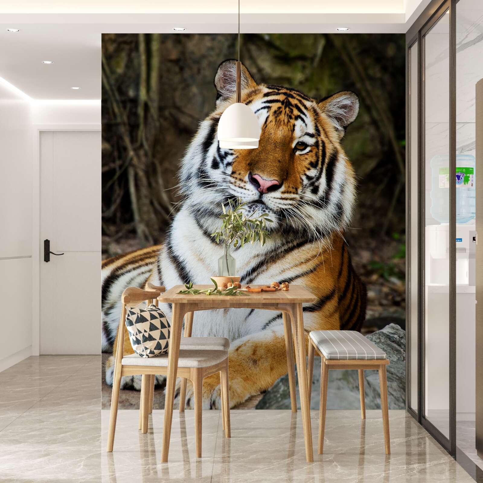 Papier peint grand tigre en vacances