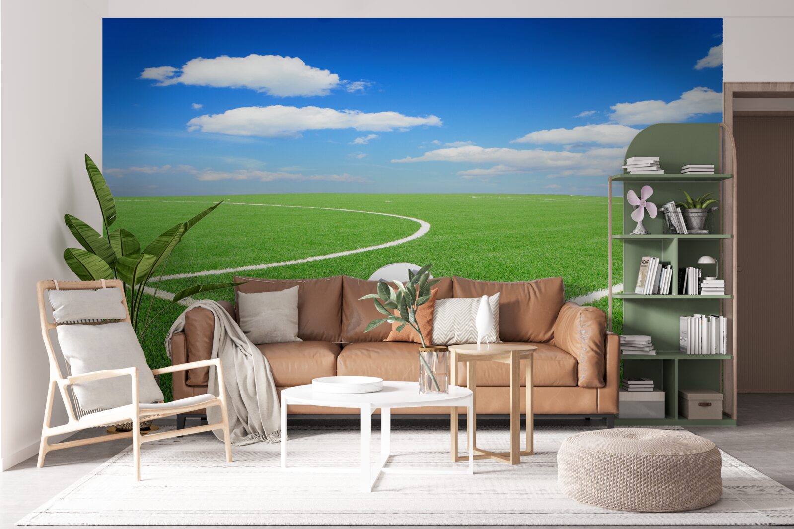 Papier peint le ballon est dans le coin du terrain