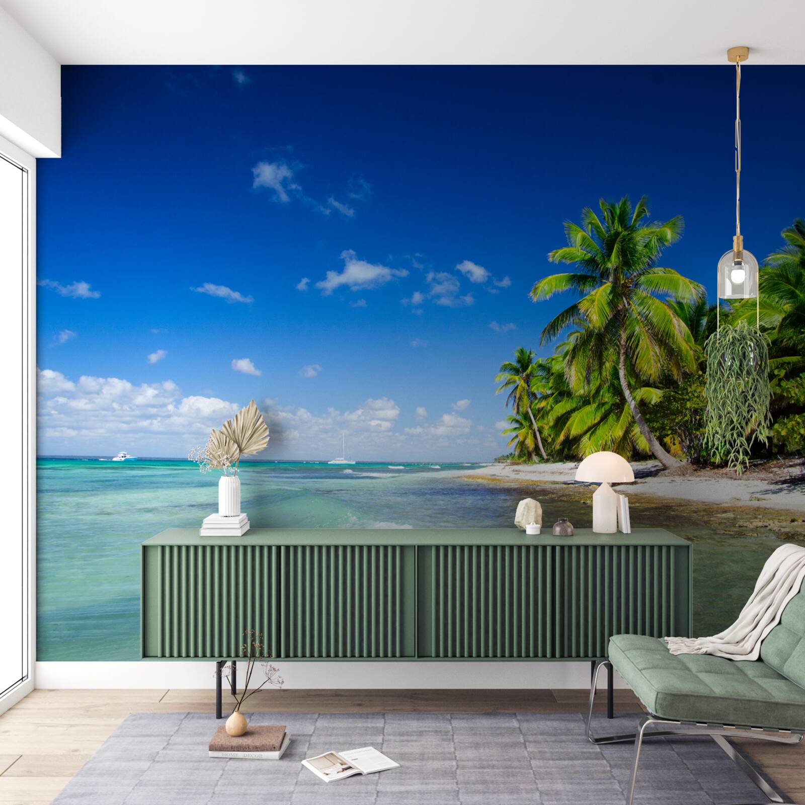 Papier peint vagues sur une côte tropicale