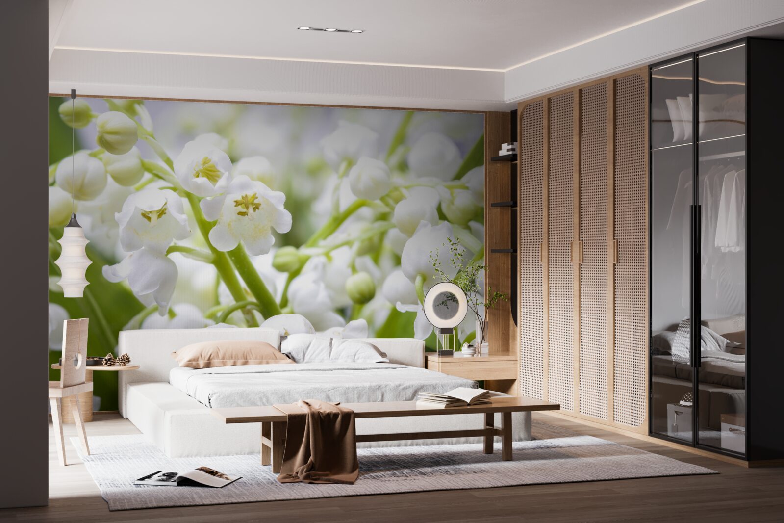 Papier peint perce-neige du matin