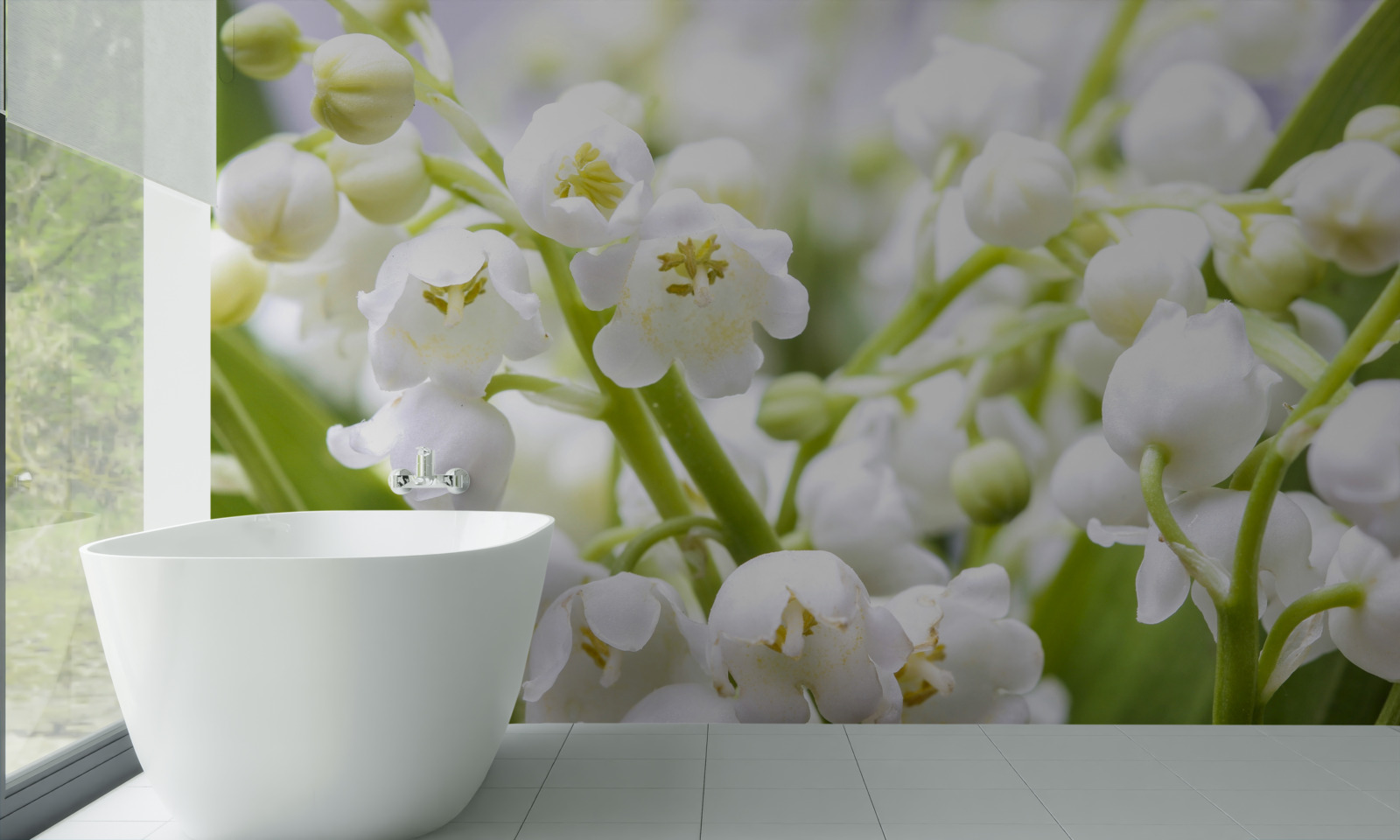 Papier peint perce-neige du matin