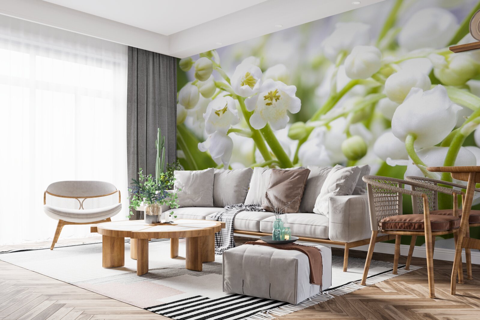 Papier peint perce-neige du matin