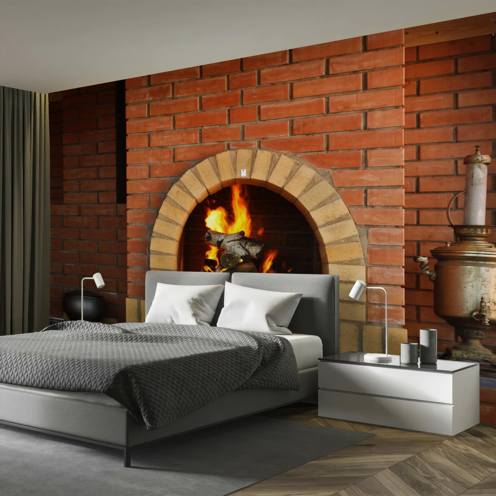 Papier peint cuisinière avec ustensiles de cuisine