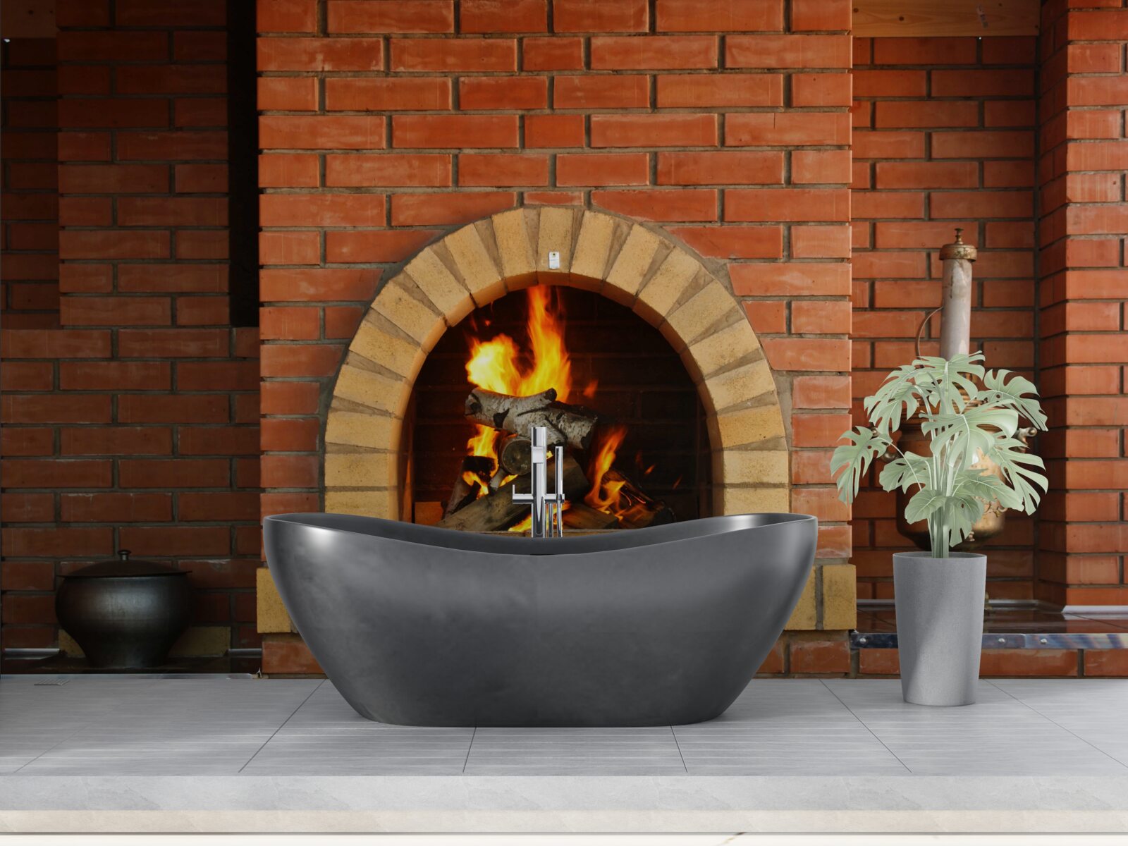 Papier peint cuisinière avec ustensiles de cuisine