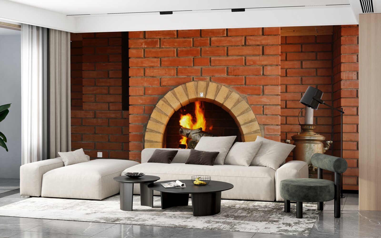 Papier peint cuisinière avec ustensiles de cuisine