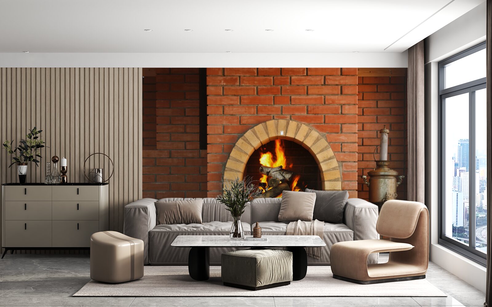 Papier peint cuisinière avec ustensiles de cuisine