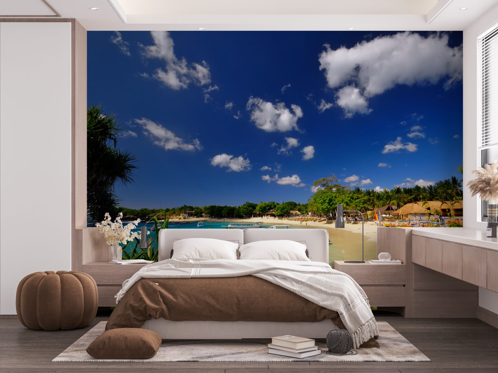 Papier peint côte estivale paisible de l'île